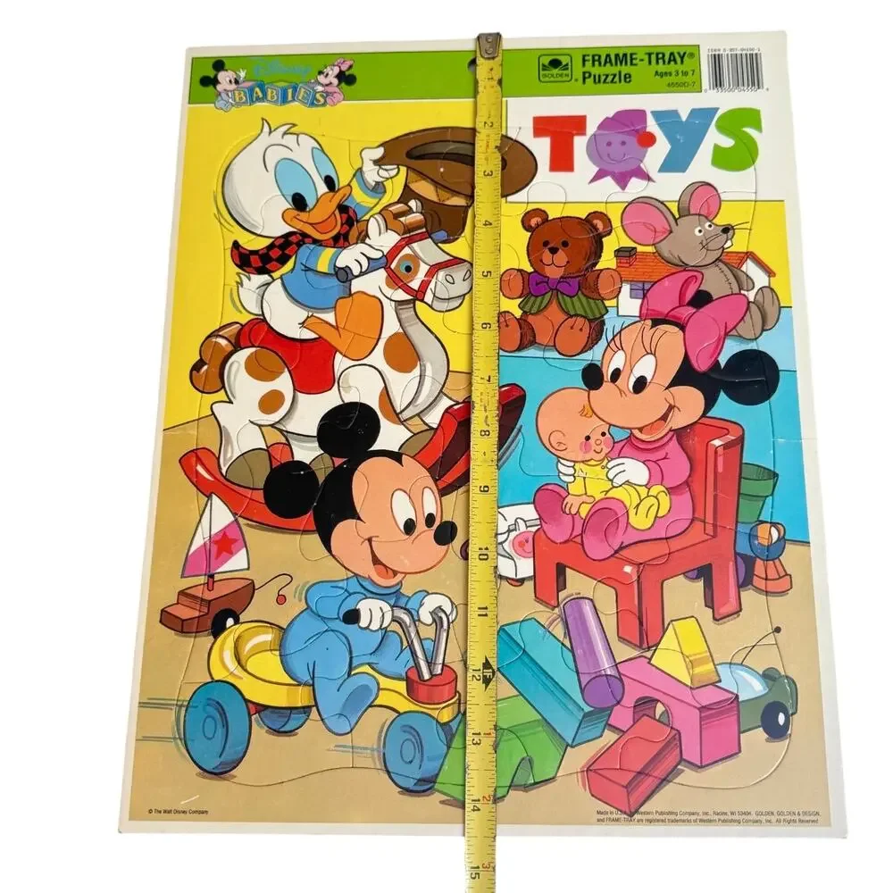 Disney Babies Tray Puzzle Minnie Mickey Mouse Donald Duck Golden 80s Vtg 14.5